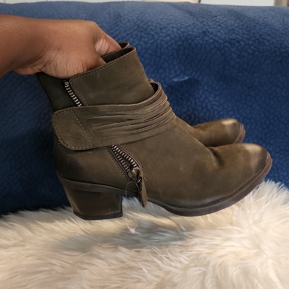 Ethem anthropologie army green booties